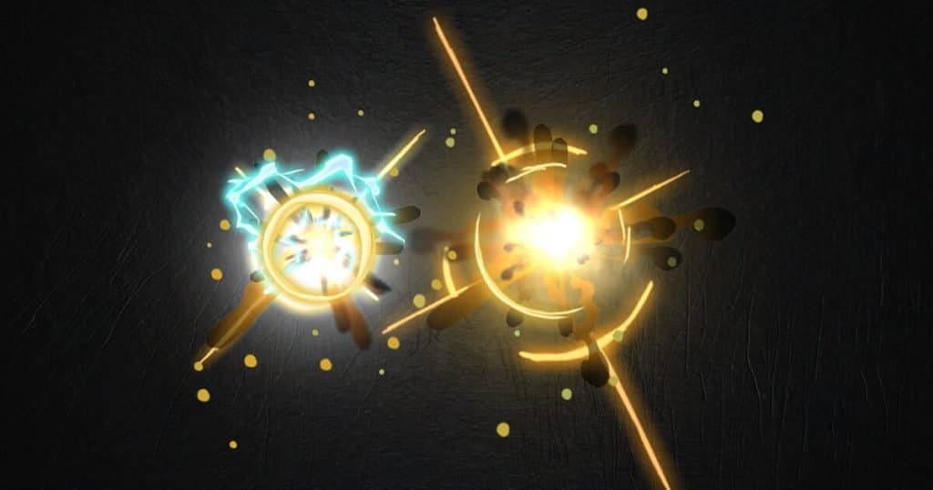 Example of 2d animation in the form of balls