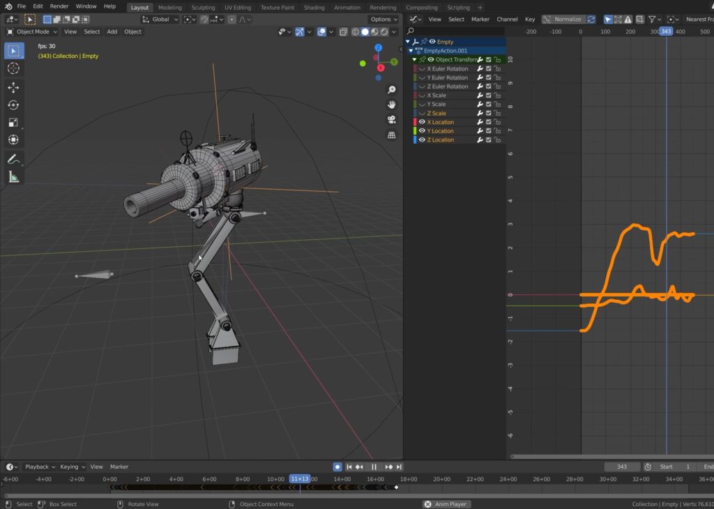 Creating real time animation in Blender